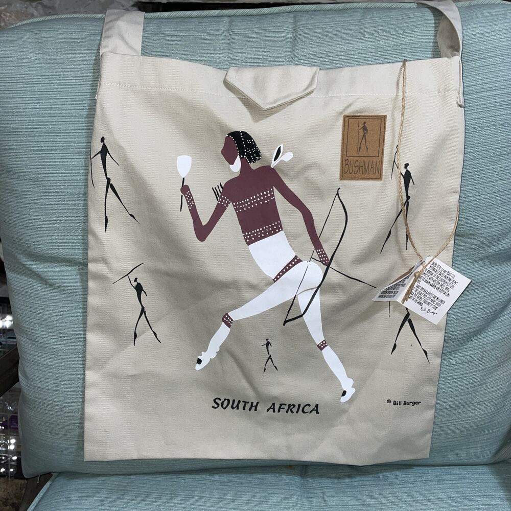 Bushman By Bill Burger Tote Bag NWT South Africa Tribal